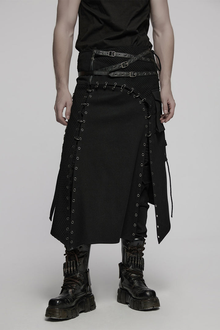 mens pierced punk kilt
