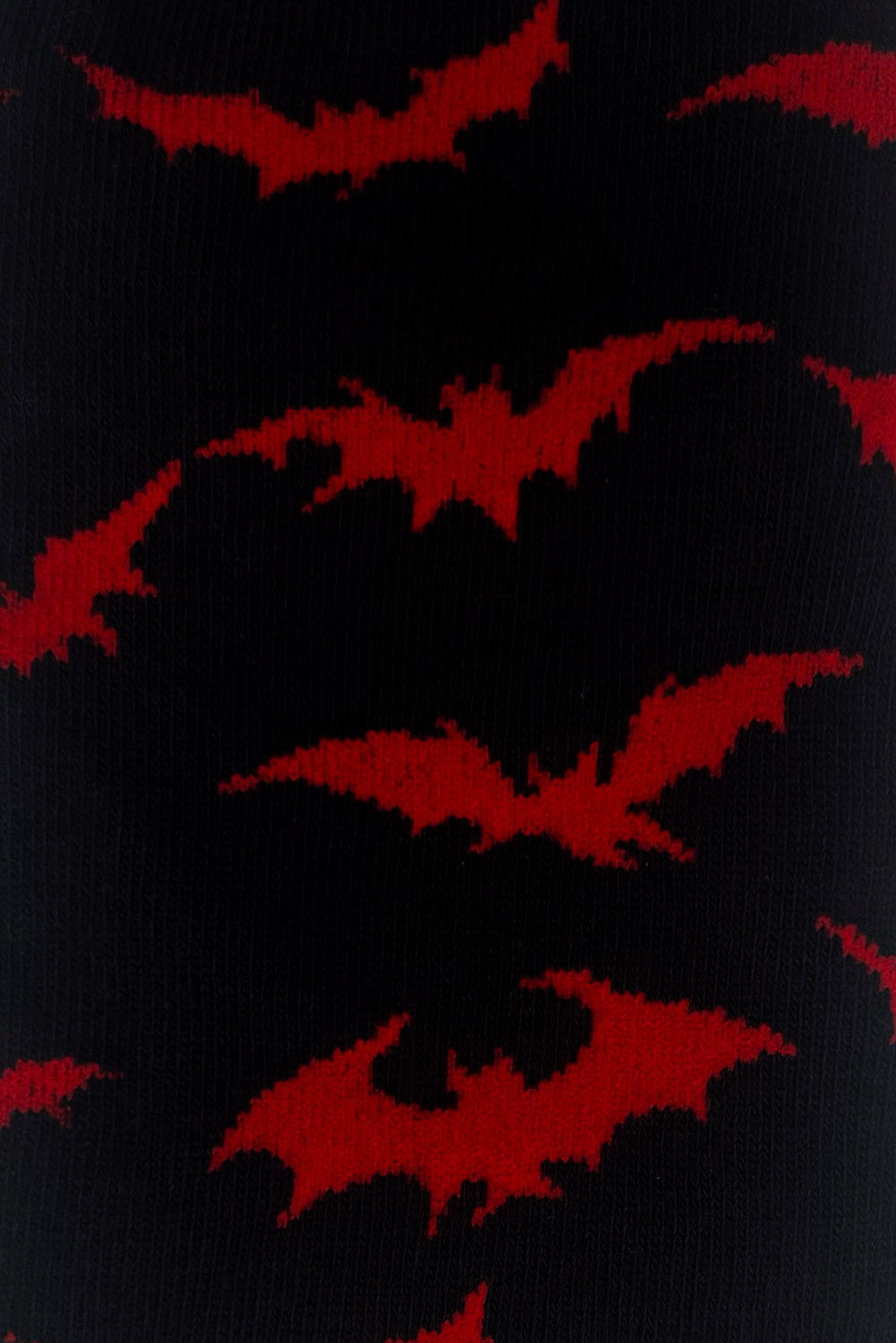 red and black gothic bat socks