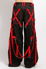 Tripp NYC X-Strap Zip Off Pants [BLACK/RED]