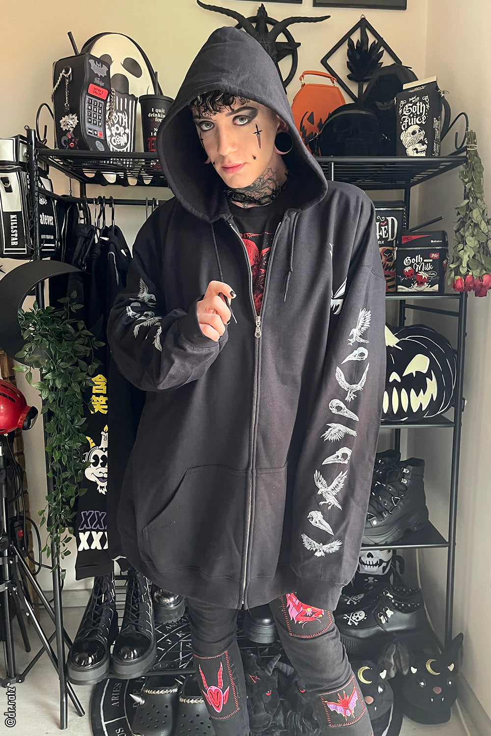 Quoth the Raven Hoodie [GRAY]