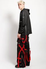 Tripp NYC X-Strap Zip Off Pants [BLACK/RED]