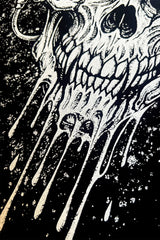 distressed melting skull shirt