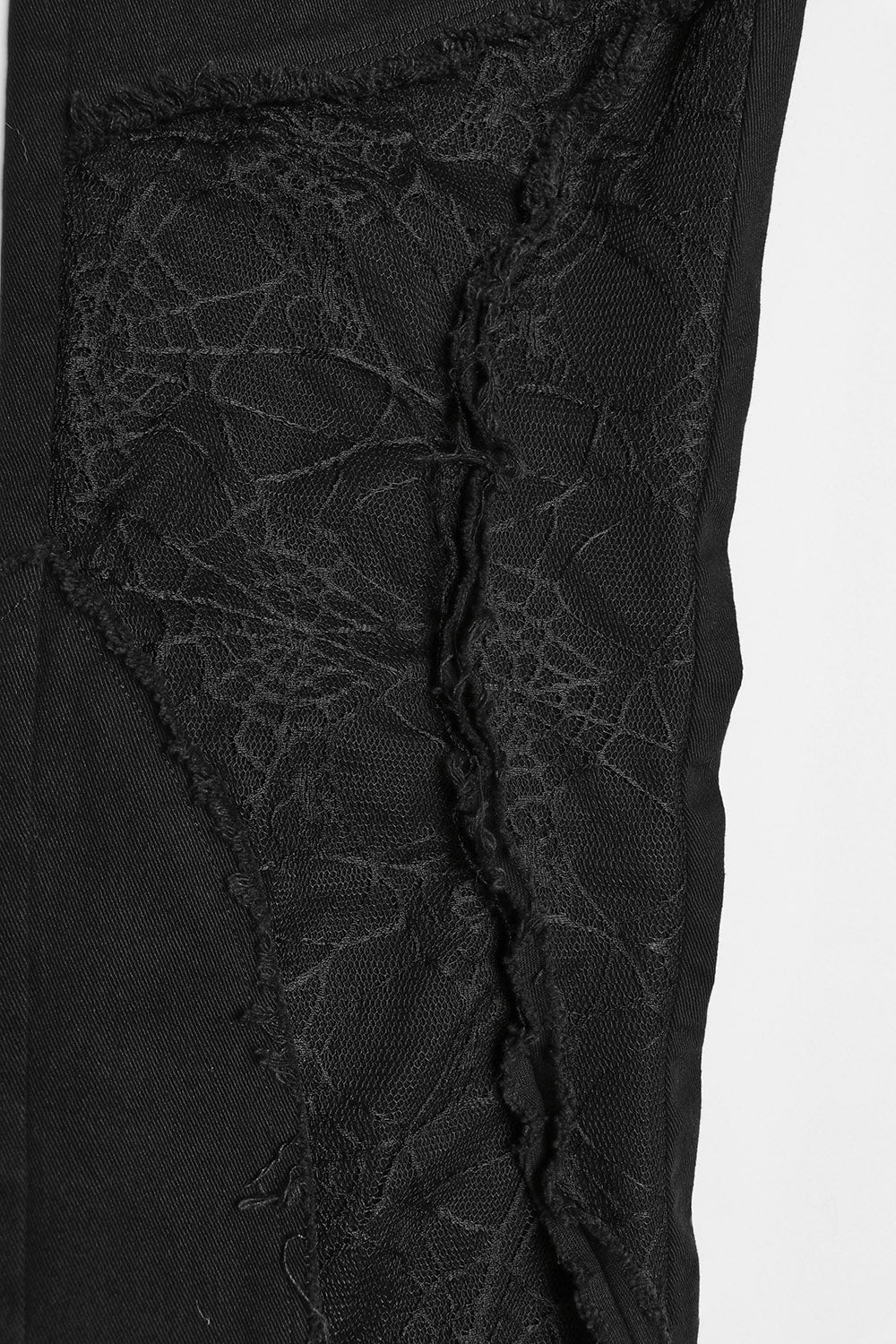 Death Webs Distressed Pants [BLACK]