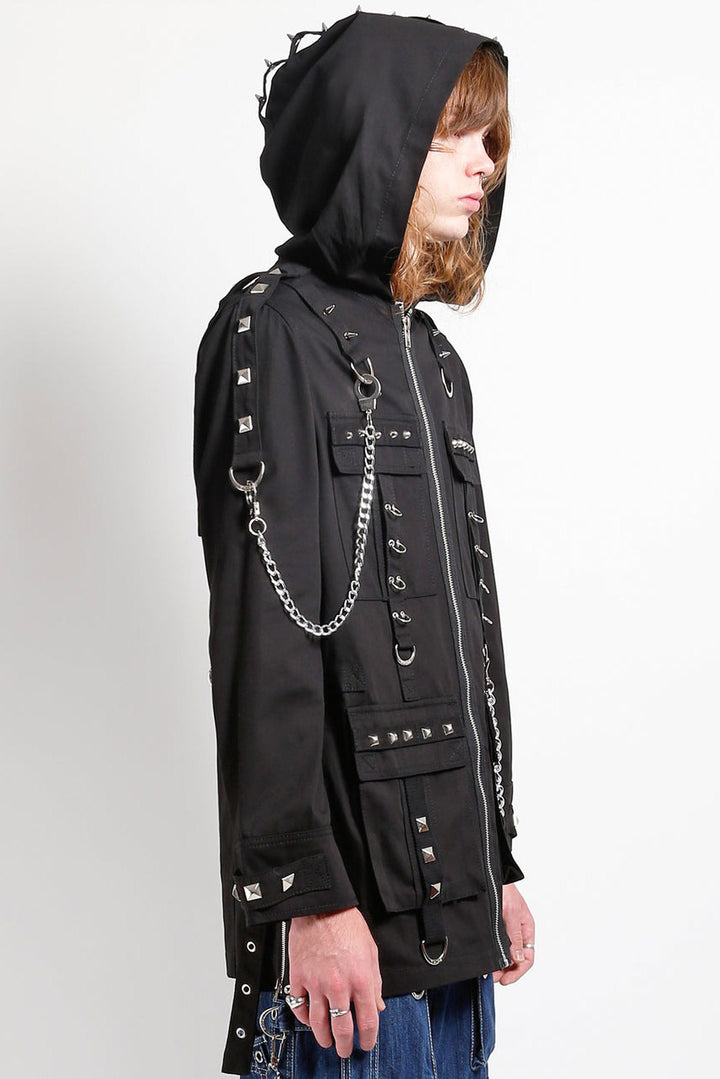 punk pierced hoodie