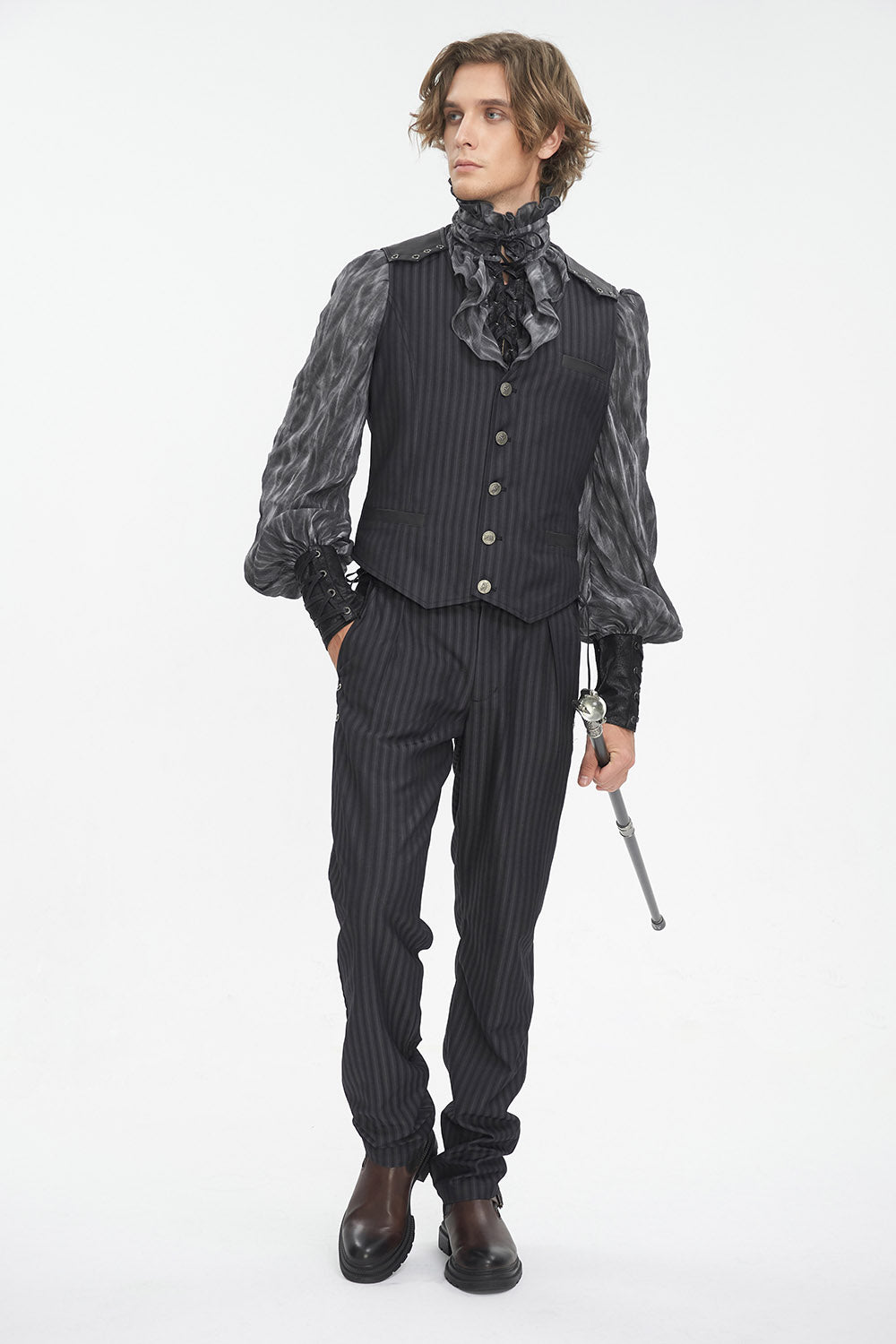 mens striped Sweeney todd vest