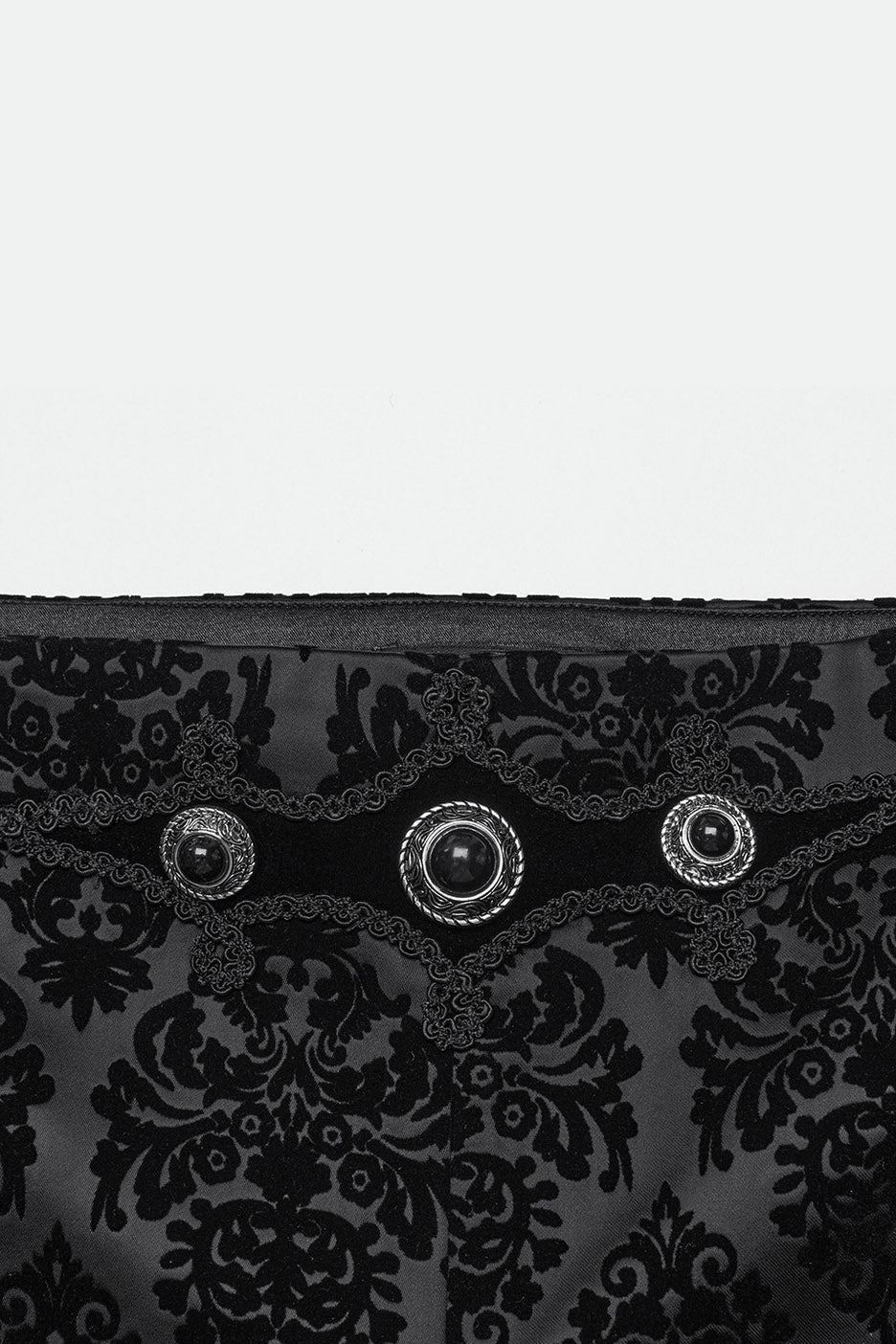 mens black damask pants by punk rave