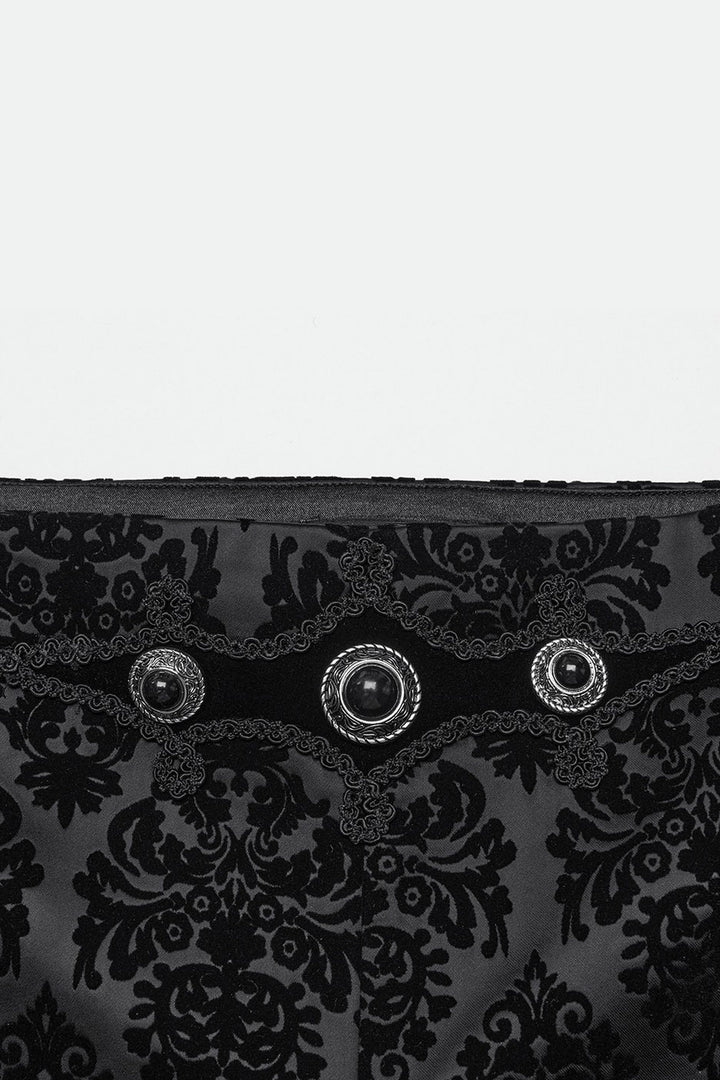 mens black damask pants by punk rave