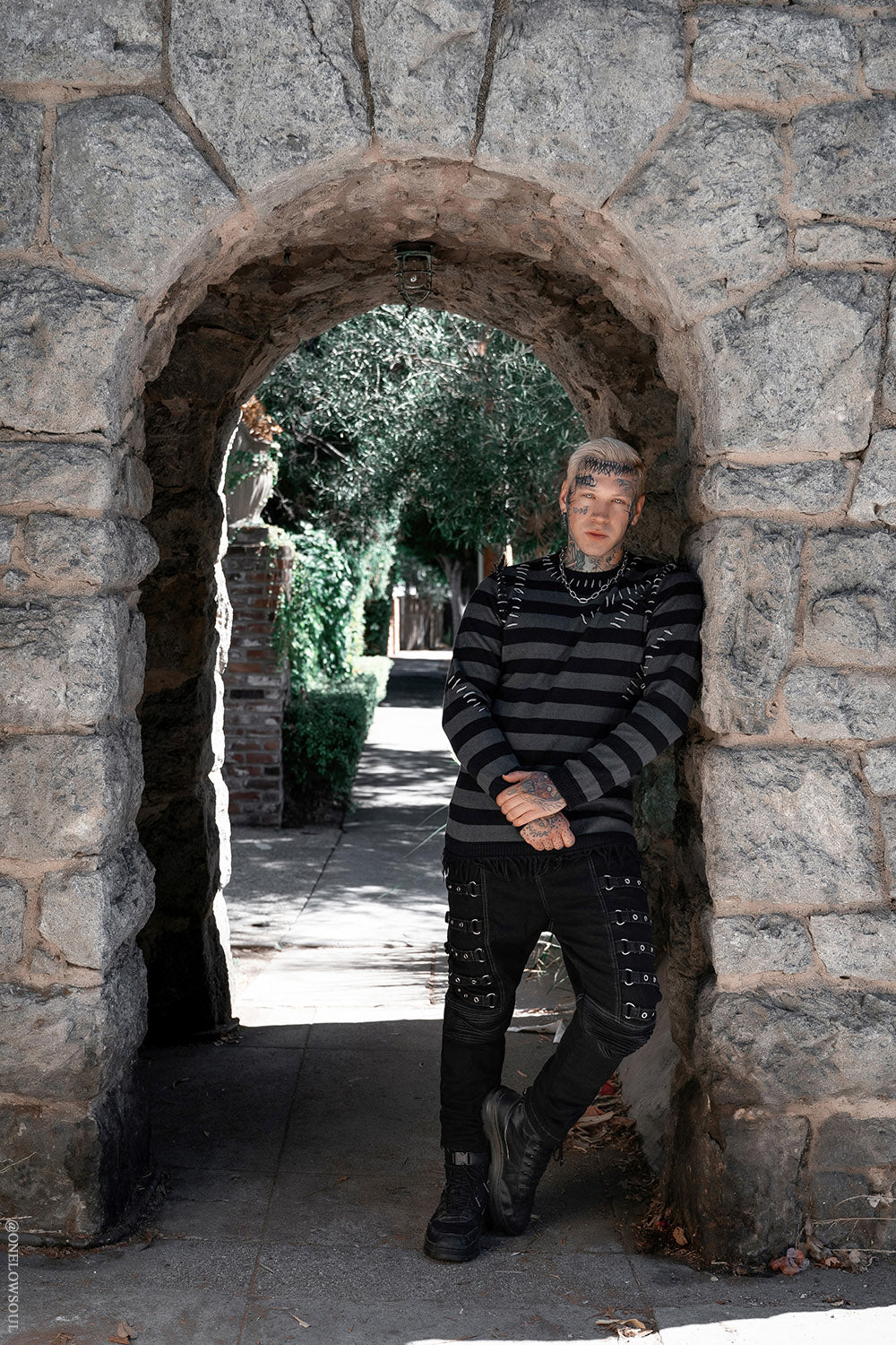 mens gothic black cotton jeans 