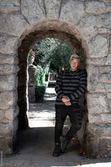 mens gothic black cotton jeans 