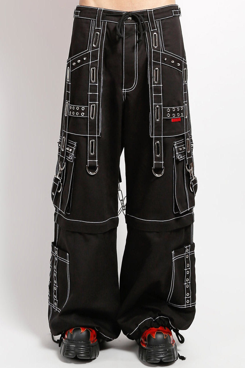 Tripp NYC Interlace Pants with White Stitch [BLACK/SILVER]