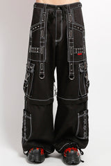 Tripp NYC Interlace Pants with White Stitch [BLACK/SILVER]