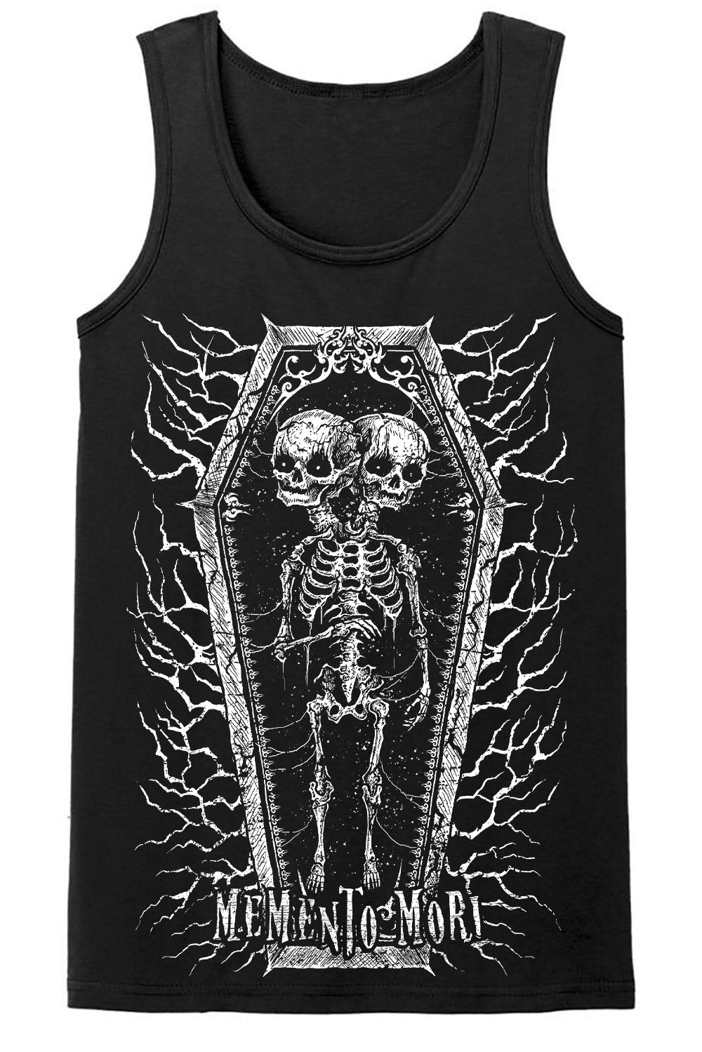Memento Mori Conjoined Skeleton Twins T-shirt