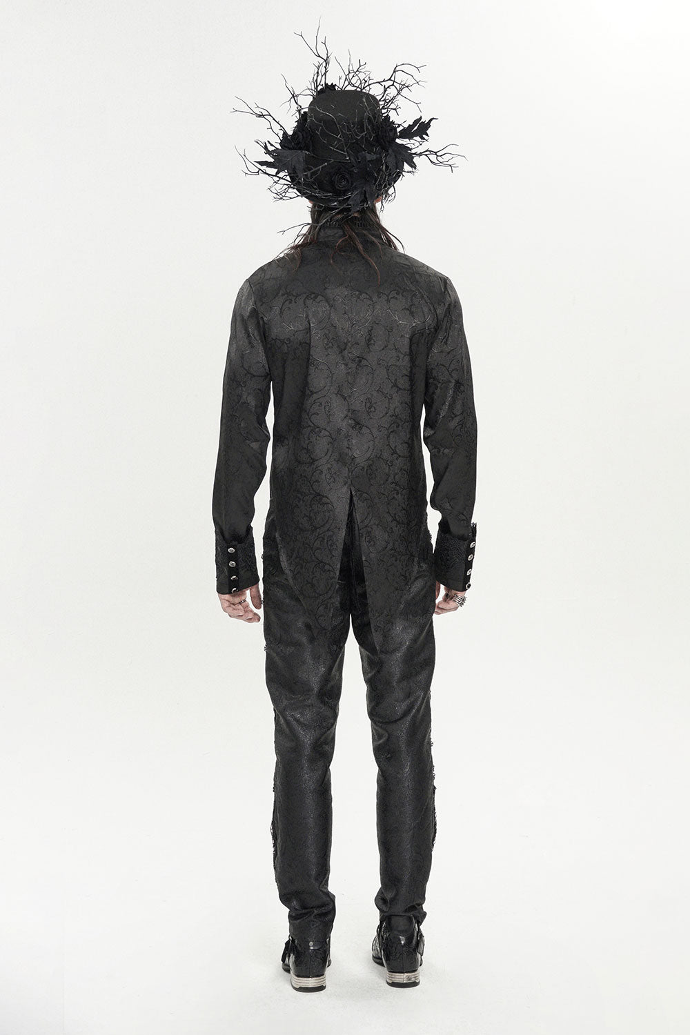 Goth evil fashion jacquard mens top