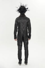 Goth evil fashion jacquard mens top