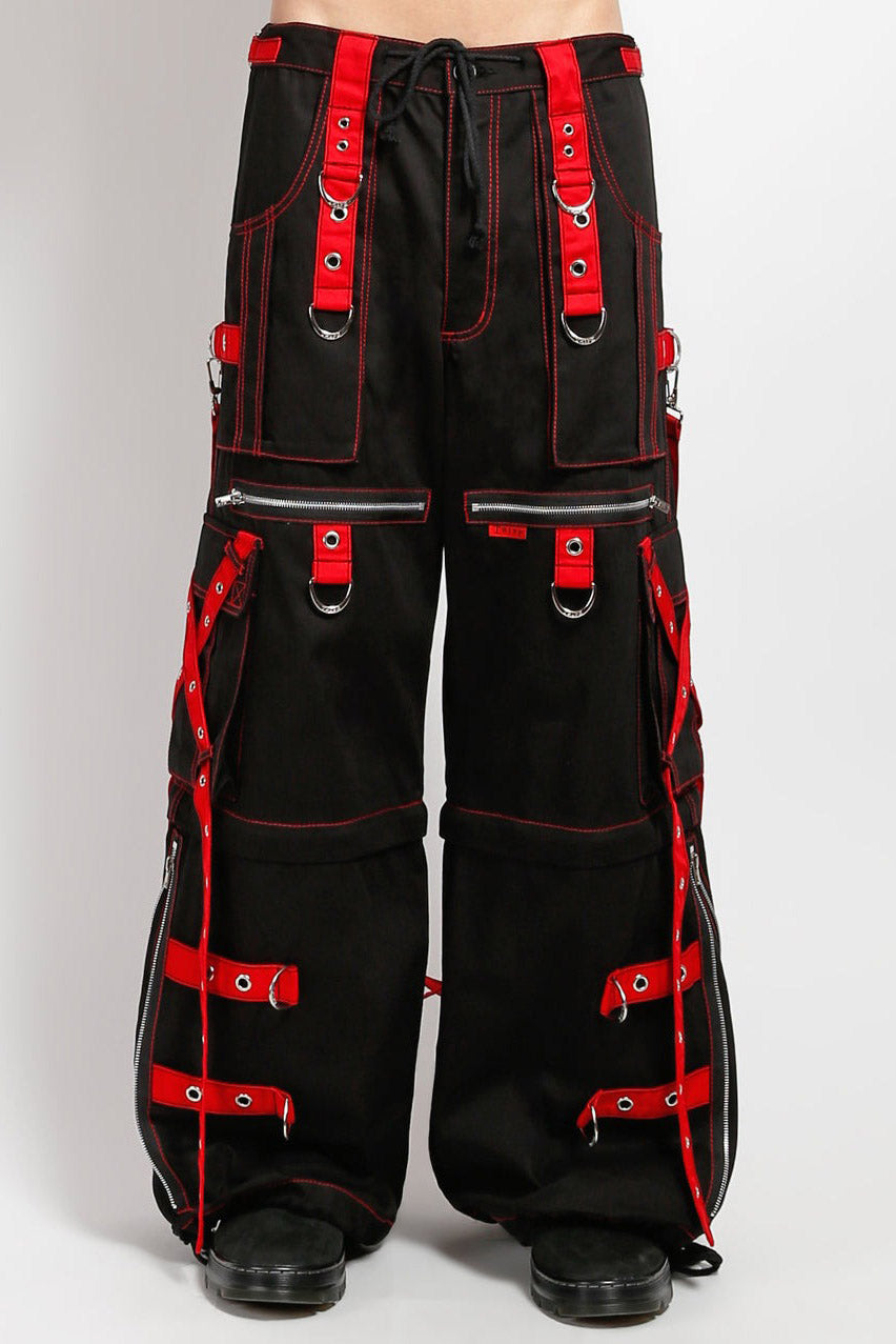 Tripp NYC X-Strap Zip Off Pants [BLACK/RED]