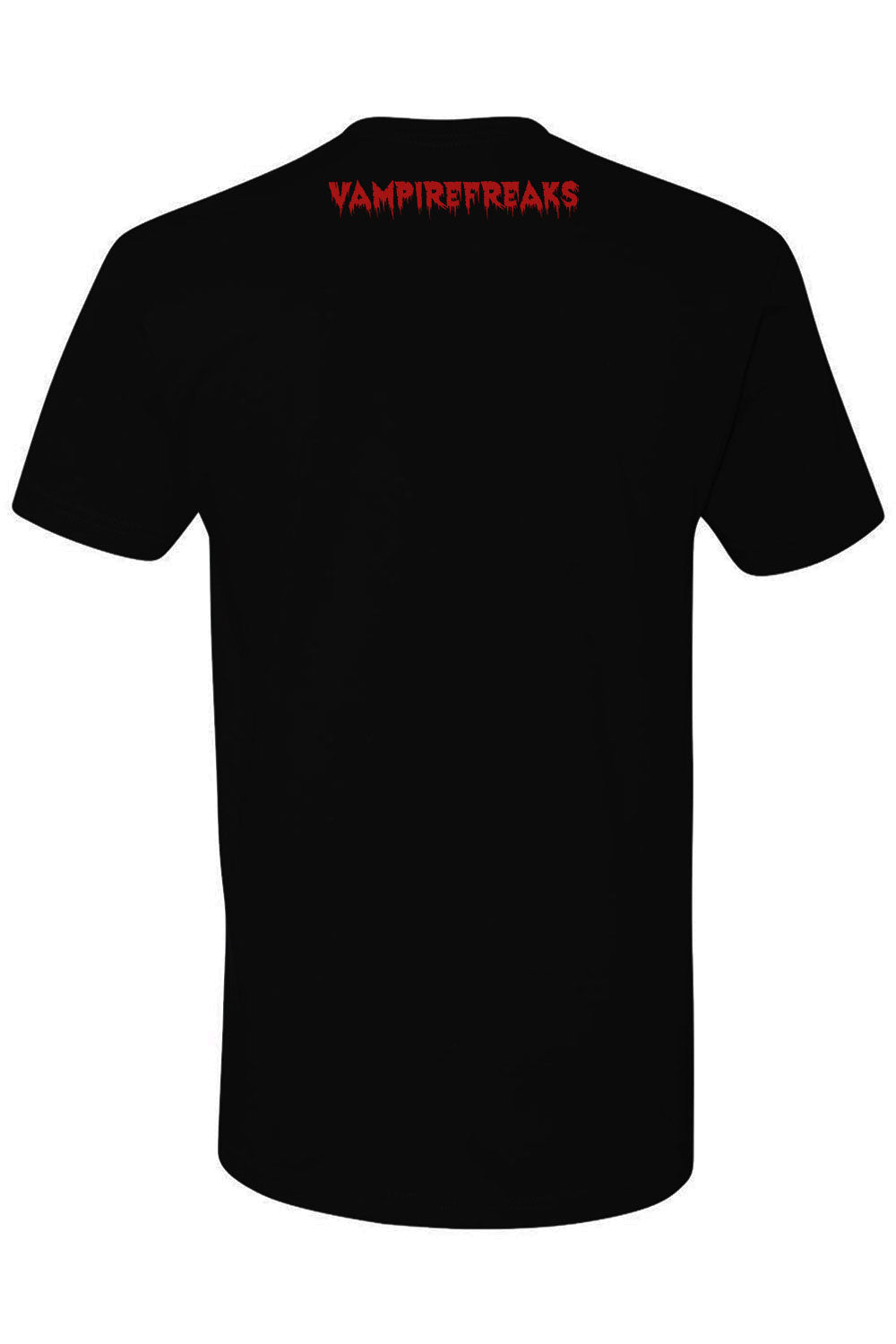 VampireFreaks mens punk rock horror graphic tee featuring a sinister queen of hearts and red black white design