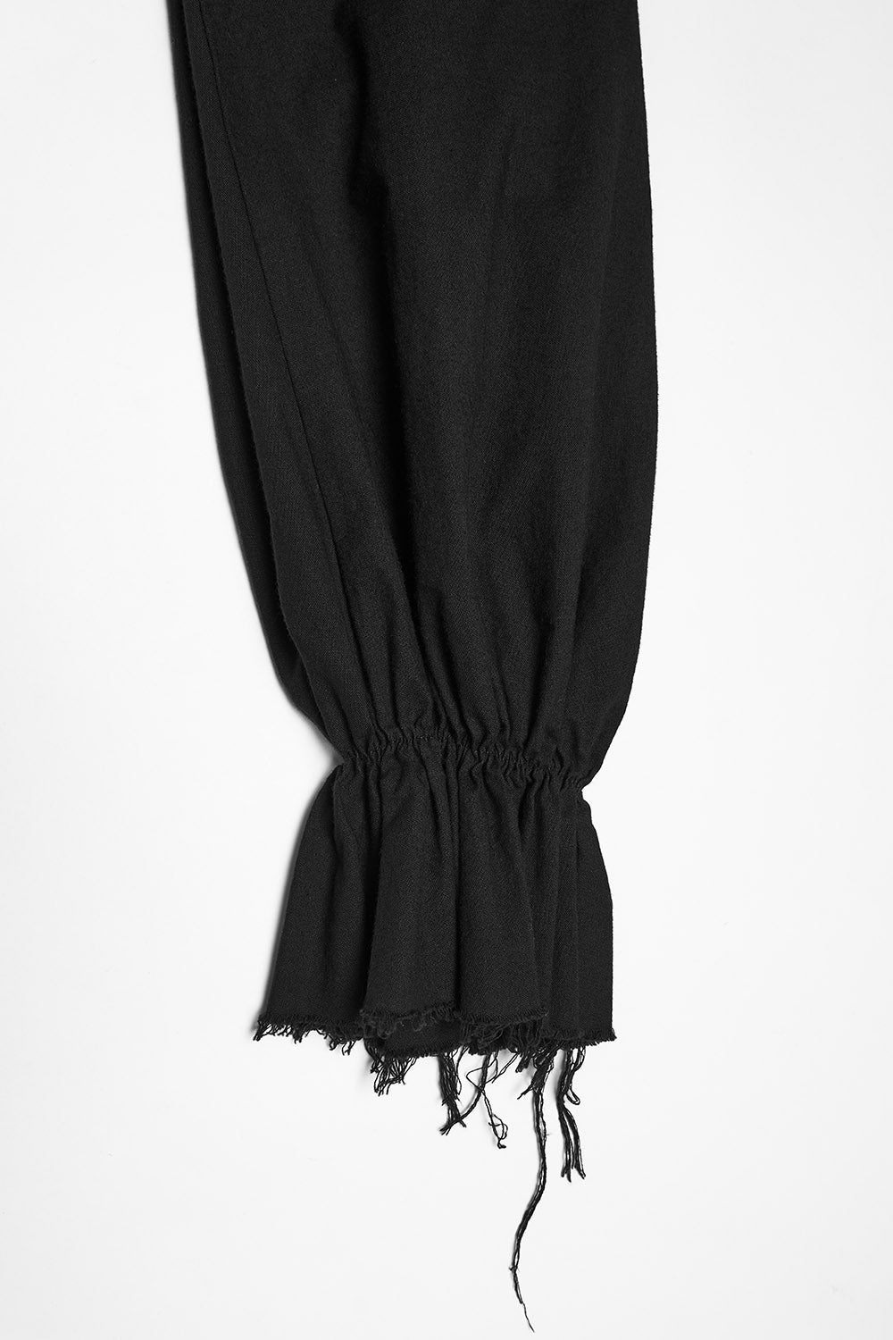 romantic mens lace-up black pirate billowy loose shirt with elastic cuffs