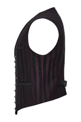 vampire goth striped waistcoat for men