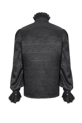 mens black long sleeve trad goth shirt
