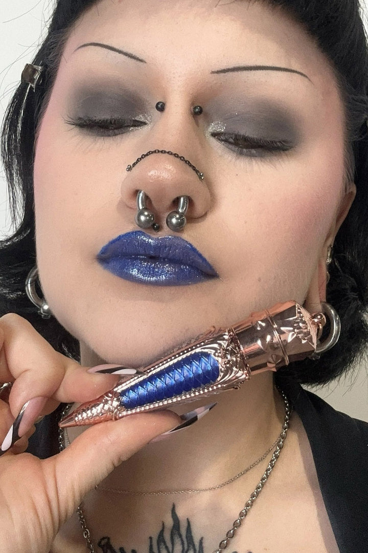 bright blue lip gloss