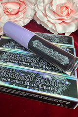 liquid deep purple metallic lipstick