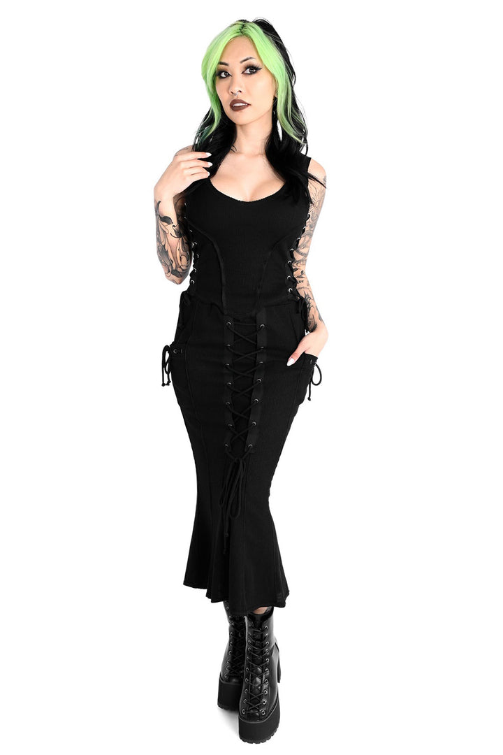 womens high waisted lace-up skirt by foxblood