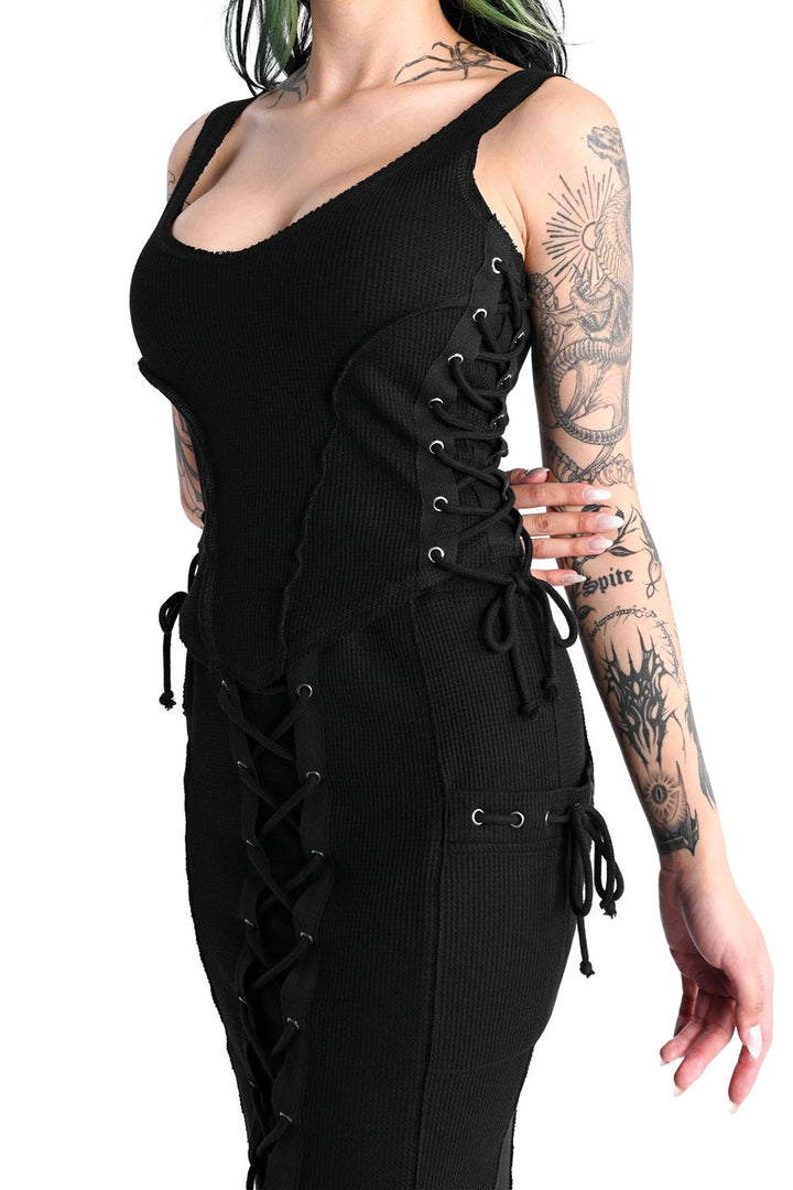bodycon mermaid tail high waisted lace-up skirt