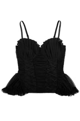 foxblood's womens mermaidcore black corset top