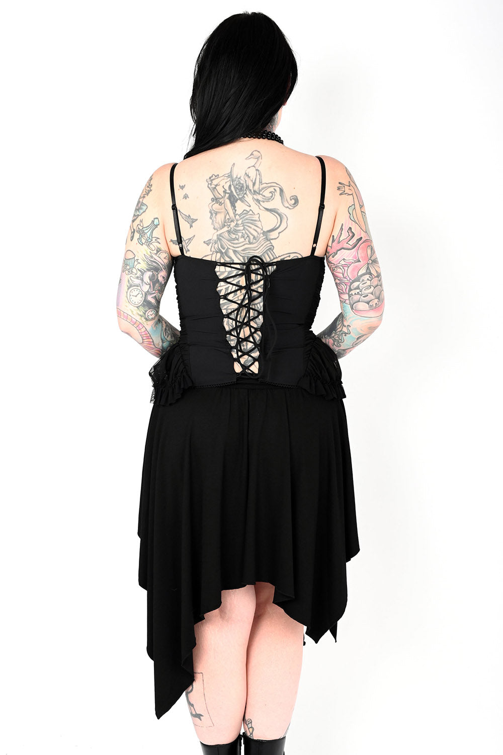 adjustable womens mermaidcore black corset top
