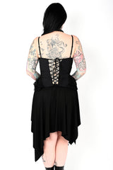 adjustable womens mermaidcore black corset top