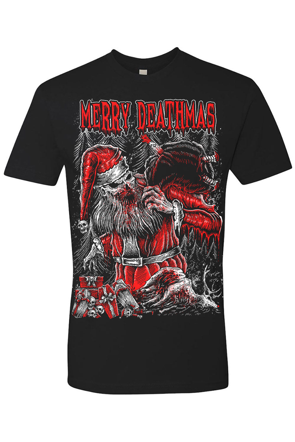 mens plus size heavy metal santa shirt