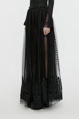 mesh goth skirt
