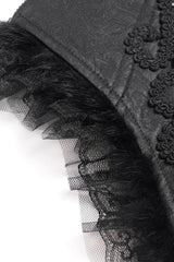 womens lace hem victorian goth corset by devil fashion