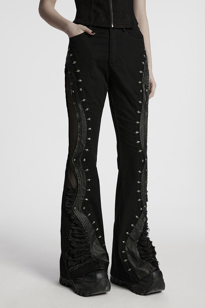 womens grunge goth studded jeans
