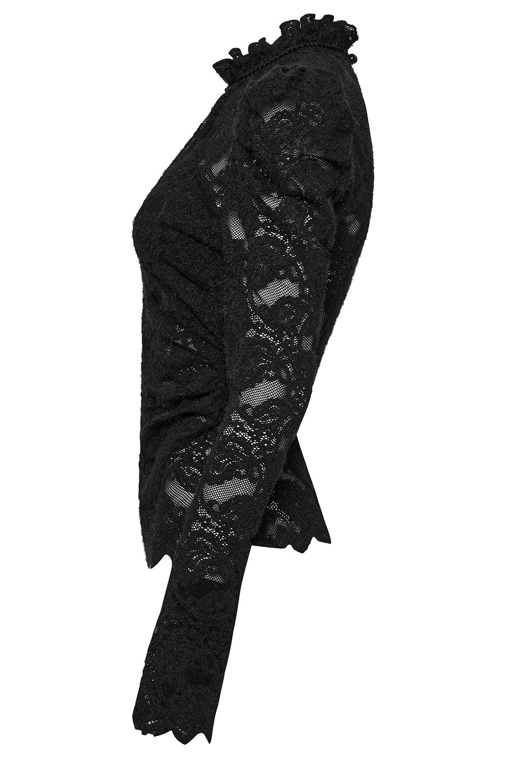 sheer mesh lace romantic gothic top