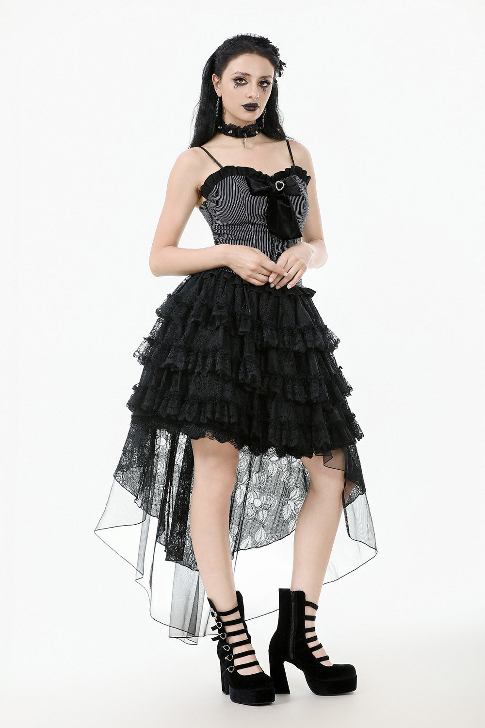 lace maxi mesh skirt