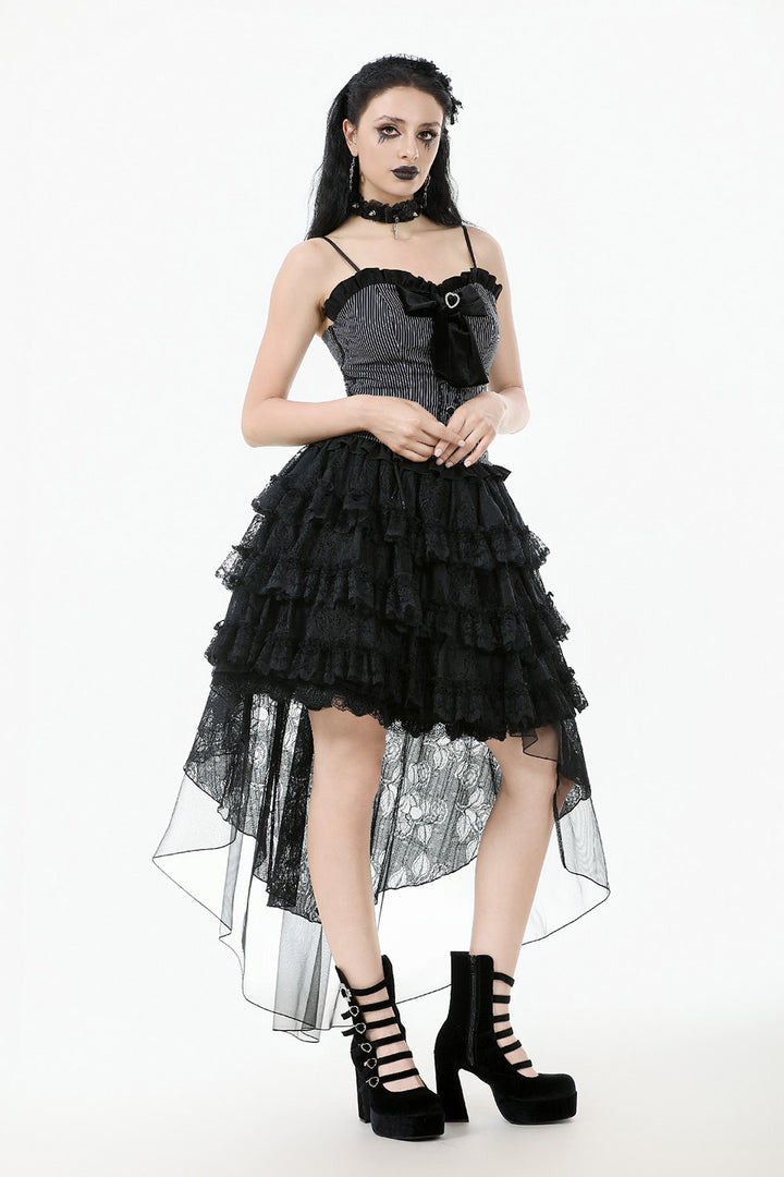 lace maxi mesh skirt
