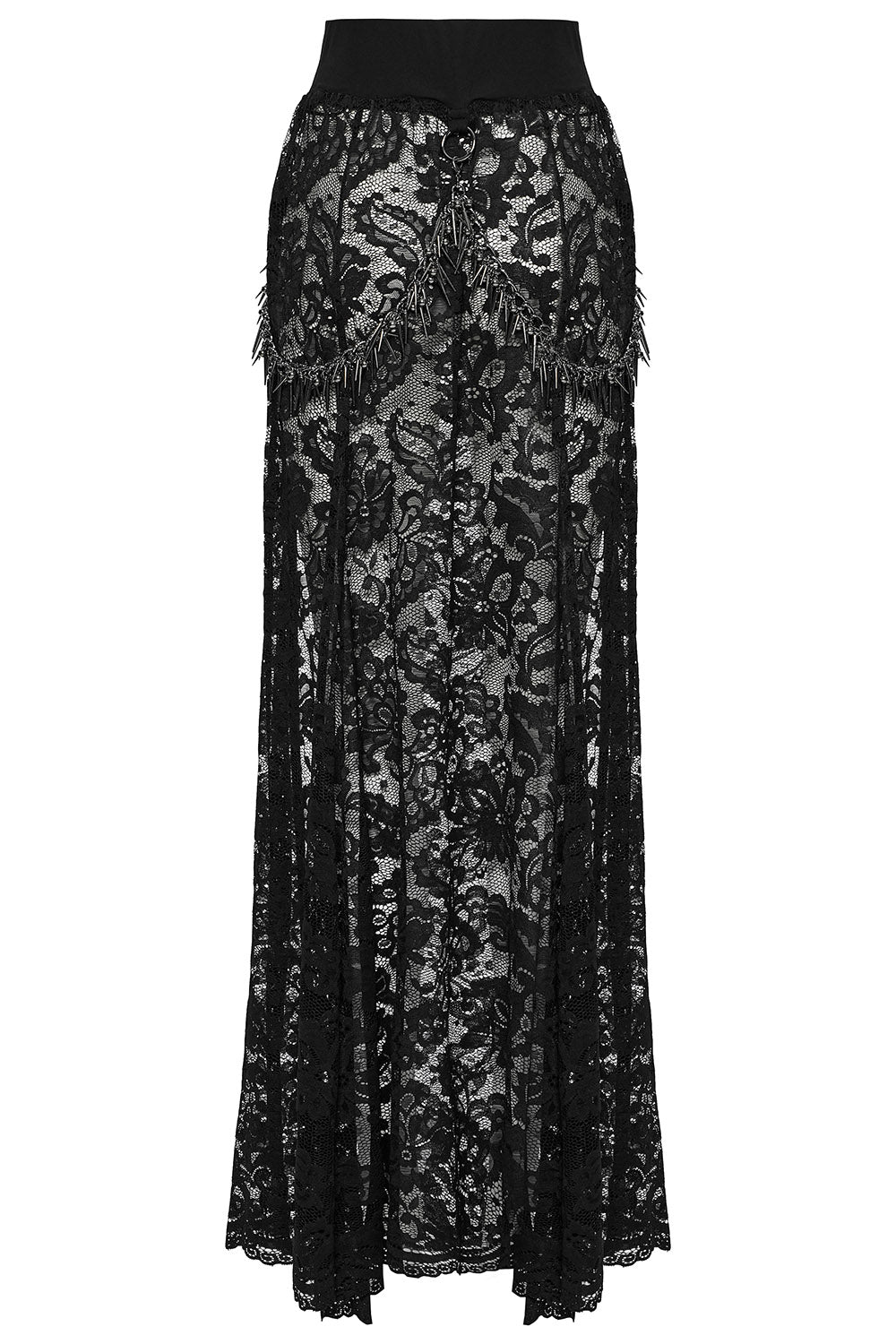 leg slit lace gothic skirt