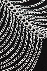gothic spiked chain harness by devil fashion