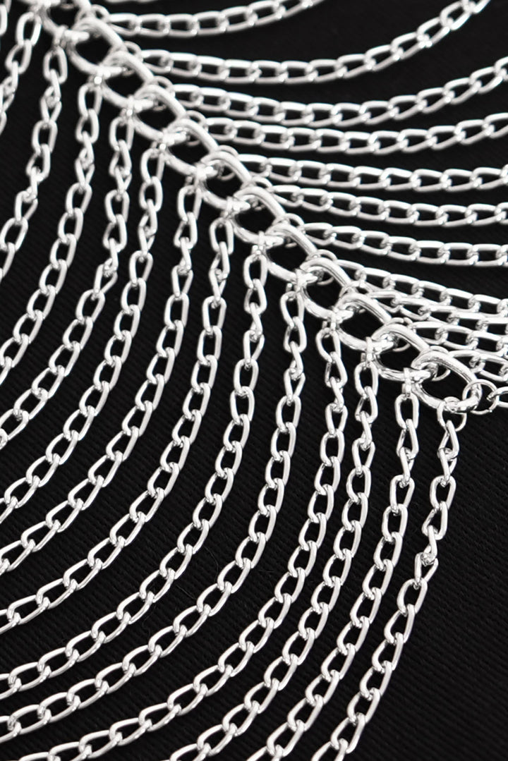gothic spiked chain harness by devil fashion