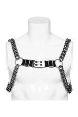 o-ring mens chain chest harness