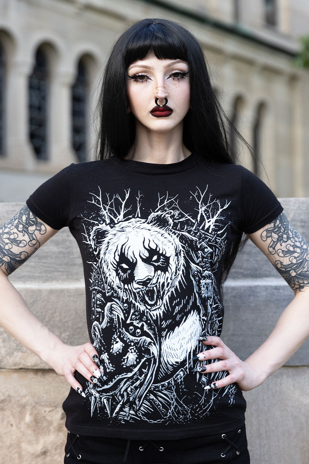 Heavy Metal Panda printed tshirt from VampireFreak