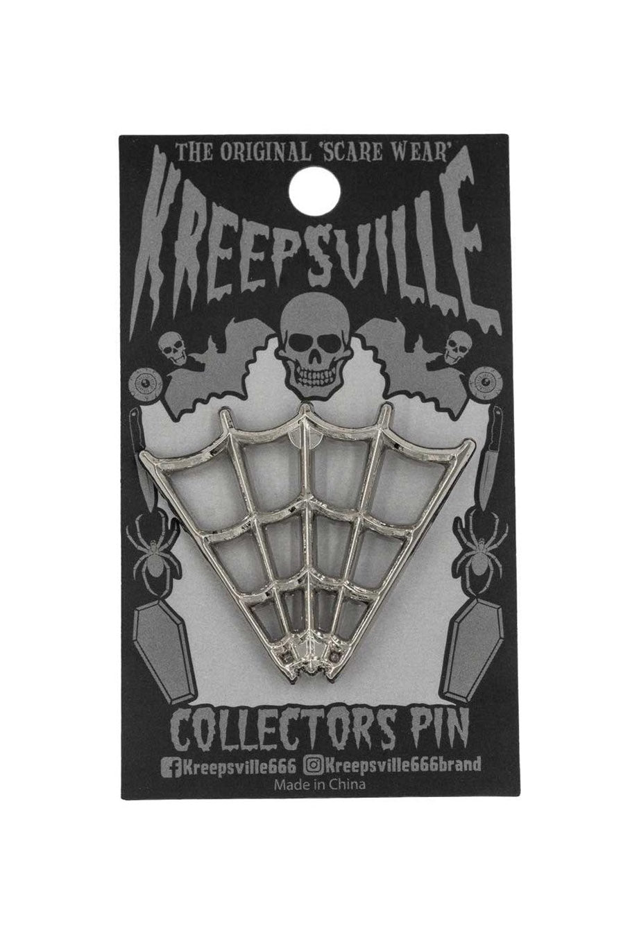 rockabilly spiderweb  pin