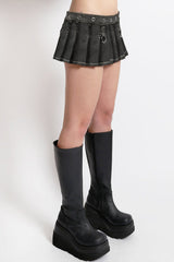 pleated short punk skirt