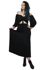 off the shoulder gothic gown
