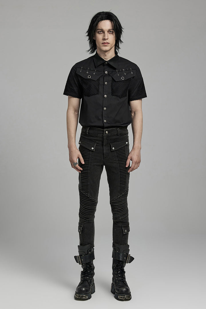 mens military goth skinny jeans