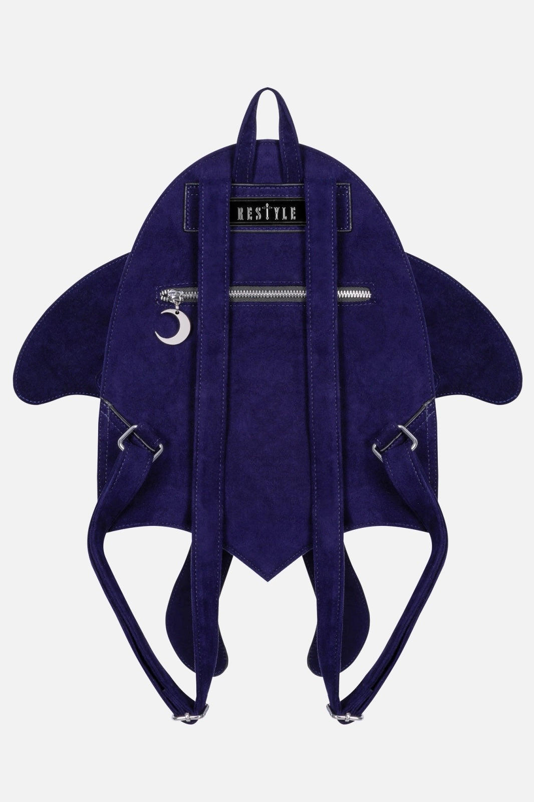 embroidered butterfly wings 3d backpack with moon zipper pull 