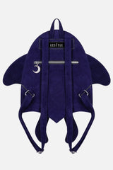embroidered butterfly wings 3d backpack with moon zipper pull 