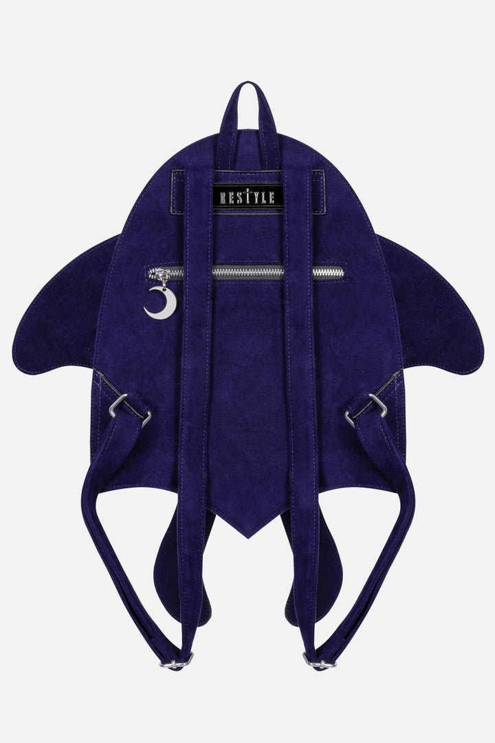 embroidered butterfly wings 3d backpack with moon zipper pull 
