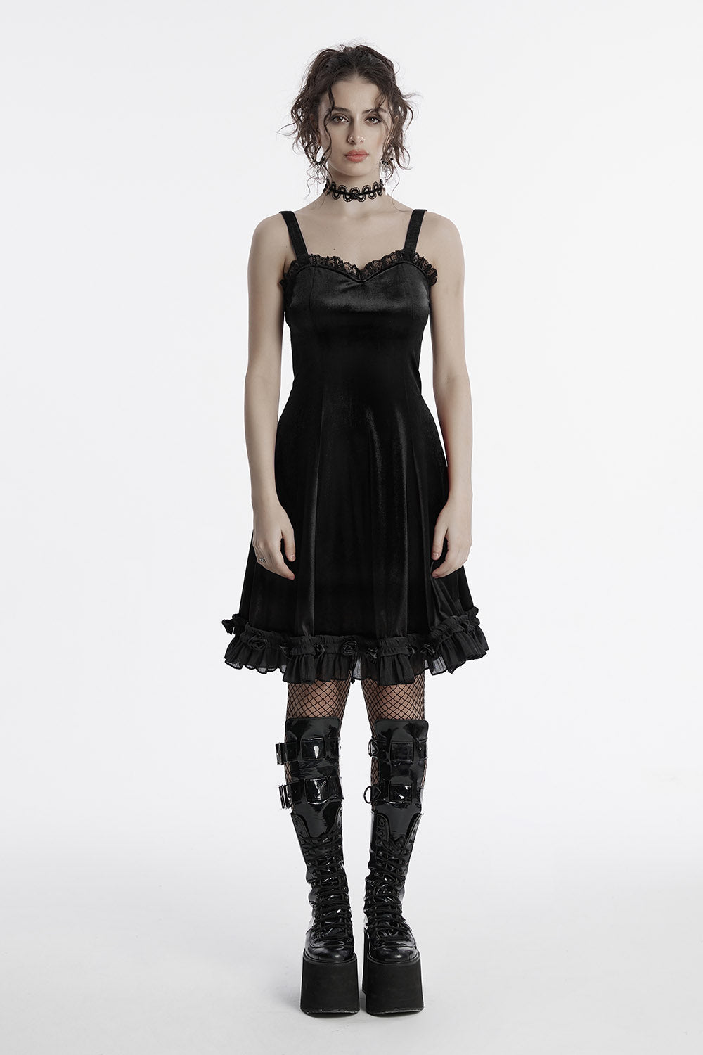 black velvet sweetheart neckline gothic dress by punk rave 